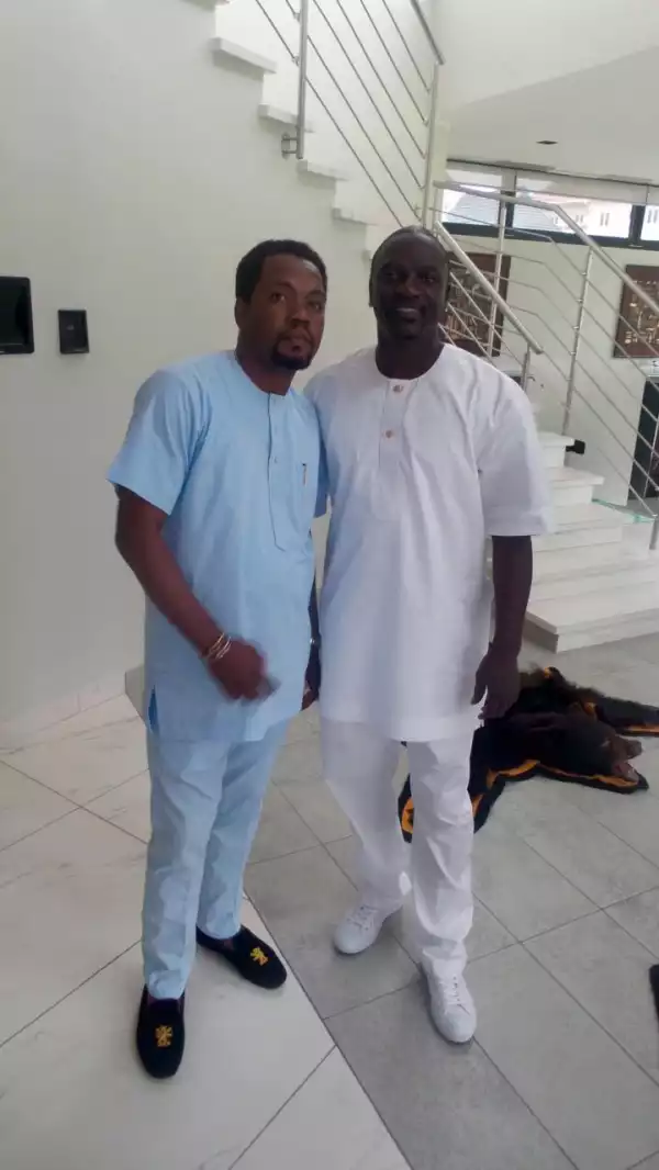 Akon And His Manager Rock In Nigerian Native Outfit [See Photos]
